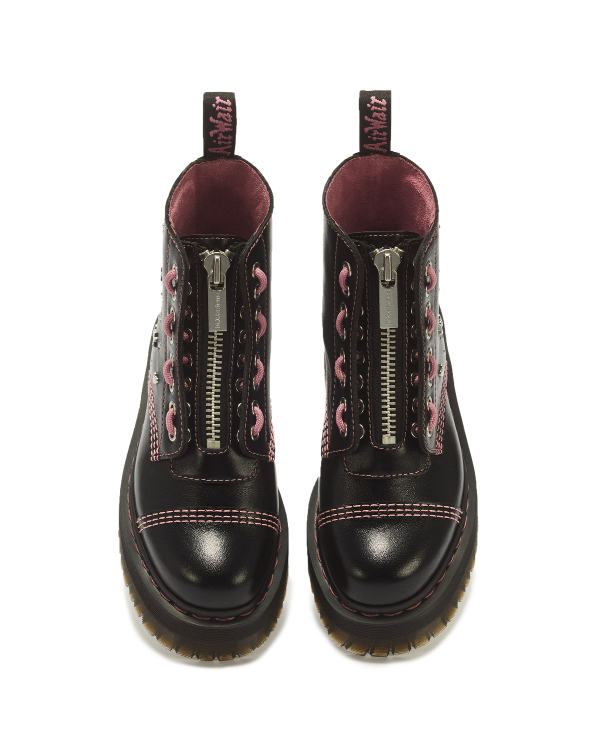 Sinclair Hearts & Stars 8 Eye Leather Platform Boots - view 4