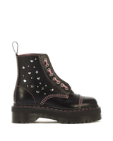 Sinclair Hearts & Stars 8 Eye Leather Platform Boots - view 1