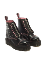 Sinclair Hearts & Stars 8 Eye Leather Platform Boots - view 5