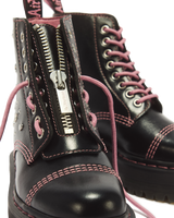 Sinclair Hearts & Stars 8 Eye Leather Platform Boots - view 3