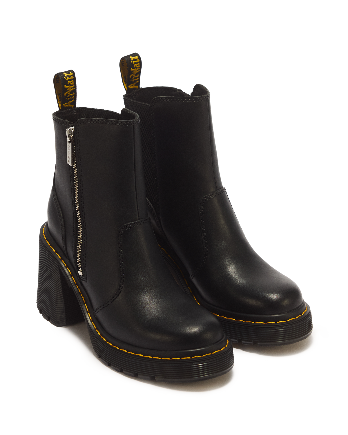Spence Zip Sendal Leather Heeled Boots - view 5