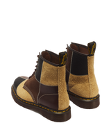1460 Patchwork 8 Eye Leather & Nubuck Lace Up Boots - view 6