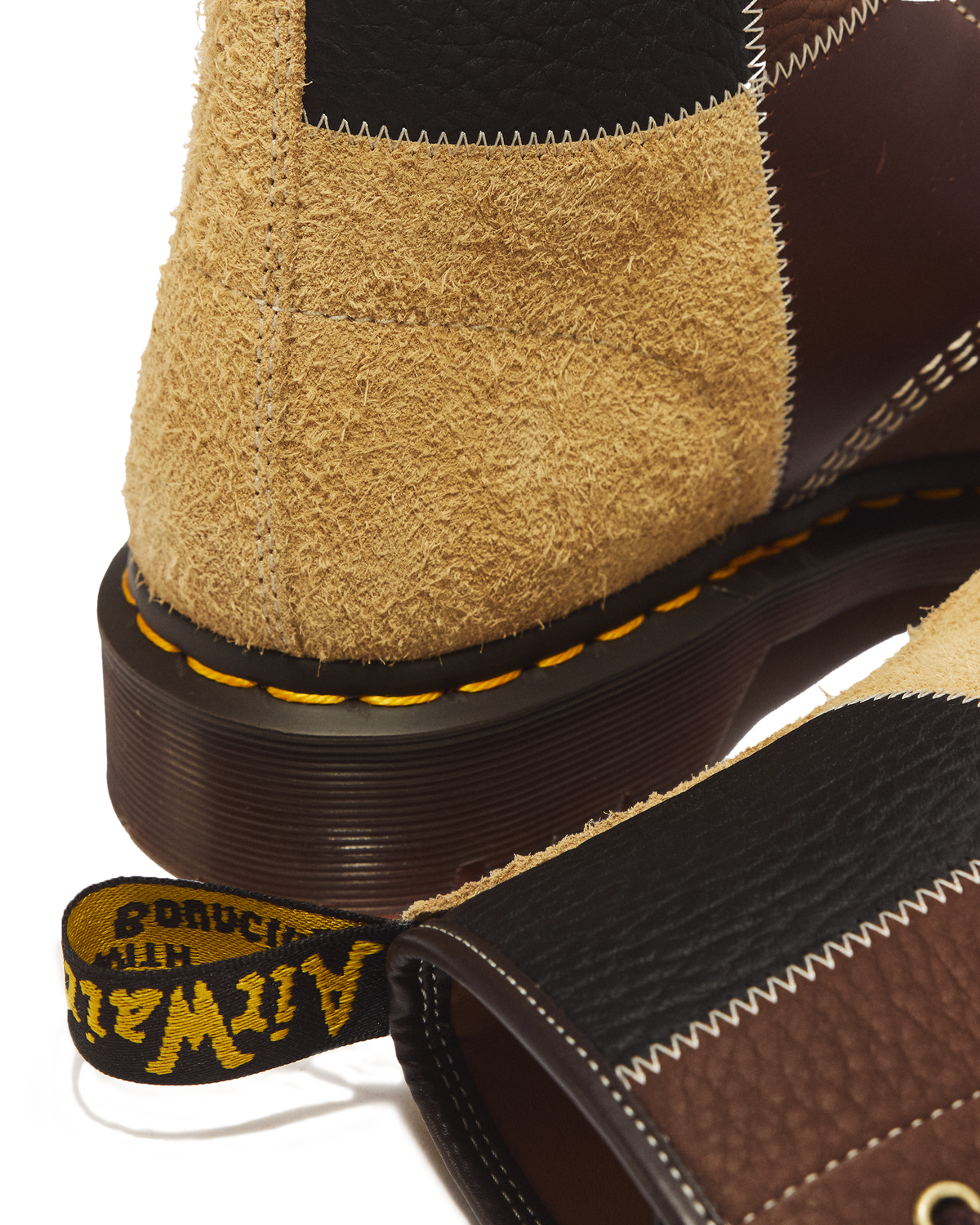 1460 Patchwork 8 Eye Leather & Nubuck Lace Up Boots - view 8