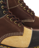 1460 Patchwork 8 Eye Leather & Nubuck Lace Up Boots - view 3