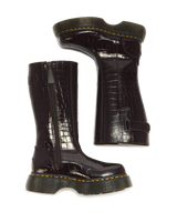Buzz Hi Croc Emboss Leather Boots - view 4