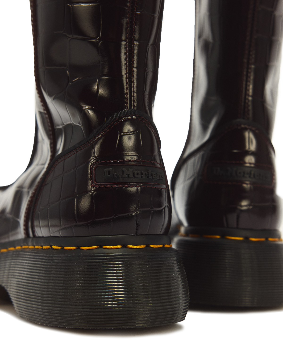 Buzz Hi Croc Emboss Leather Boots - view 8