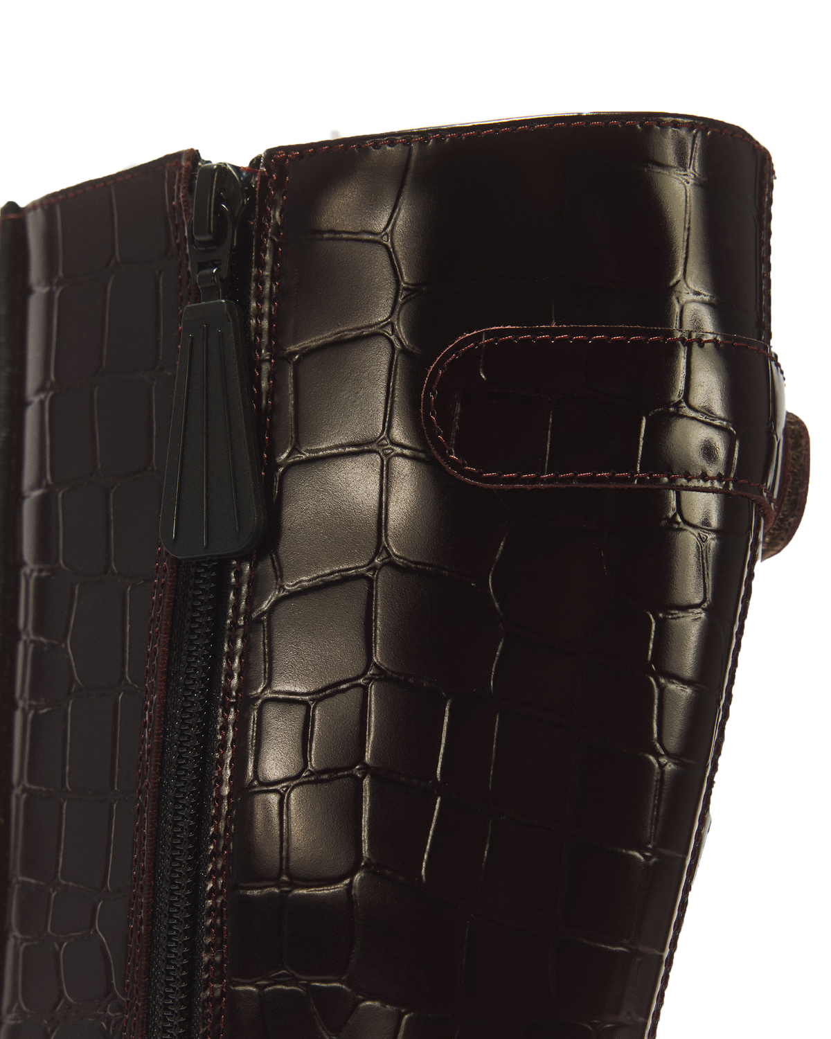 Buzz Hi Croc Emboss Leather Boots - view 3