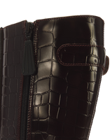 Buzz Hi Croc Emboss Leather Boots - view 3