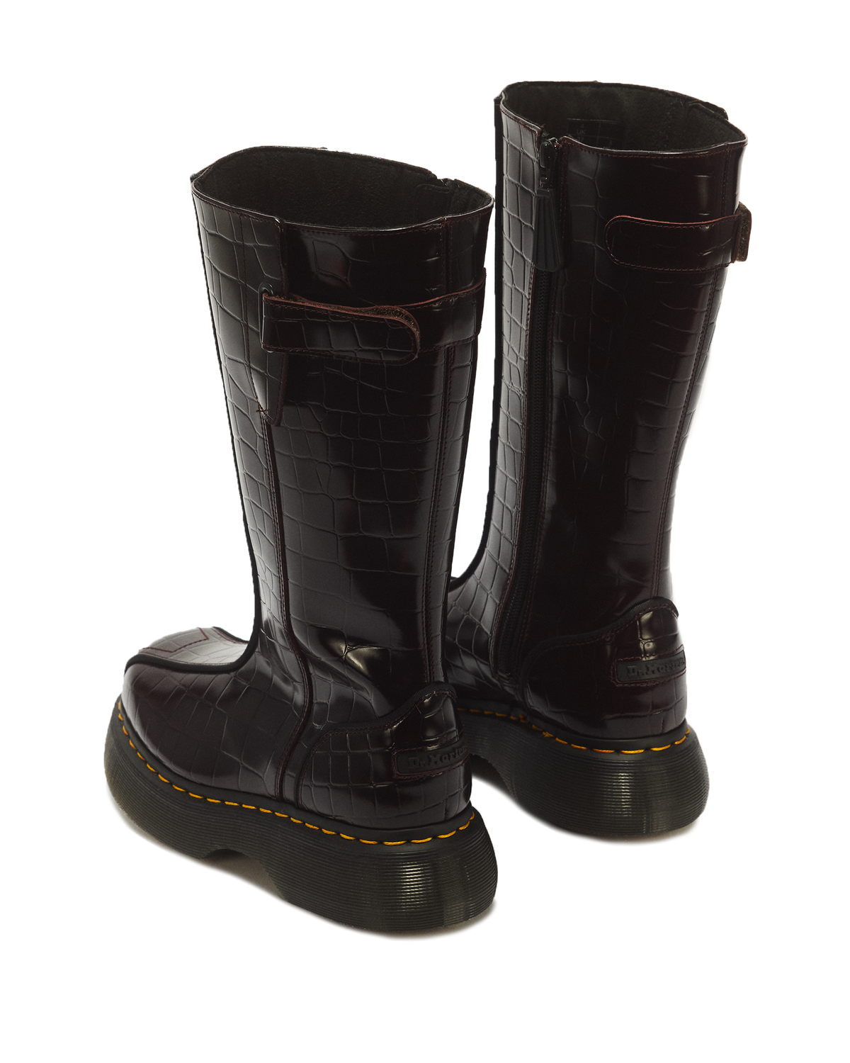 Buzz Hi Croc Emboss Leather Boots - view 6