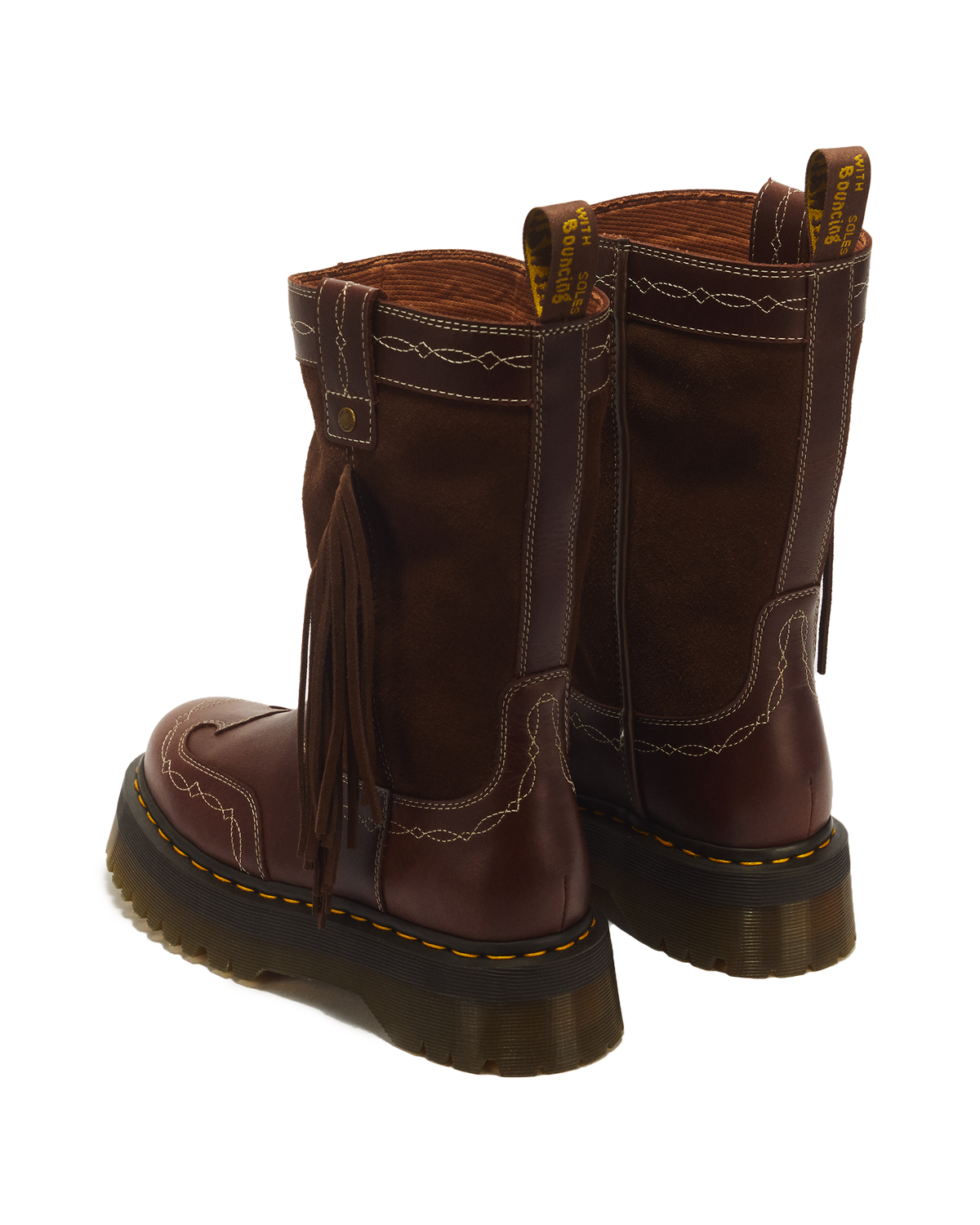Desert Rodeo Quad Mid Leather & Suede Boots - view 6