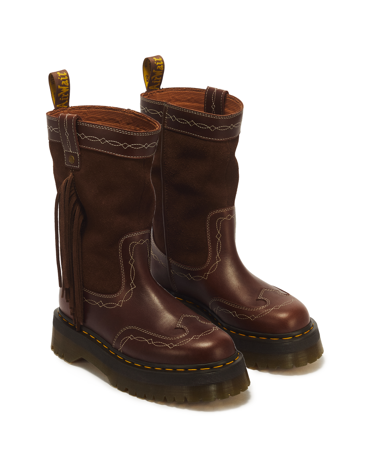 Desert Rodeo Quad Mid Leather & Suede Boots - view 5