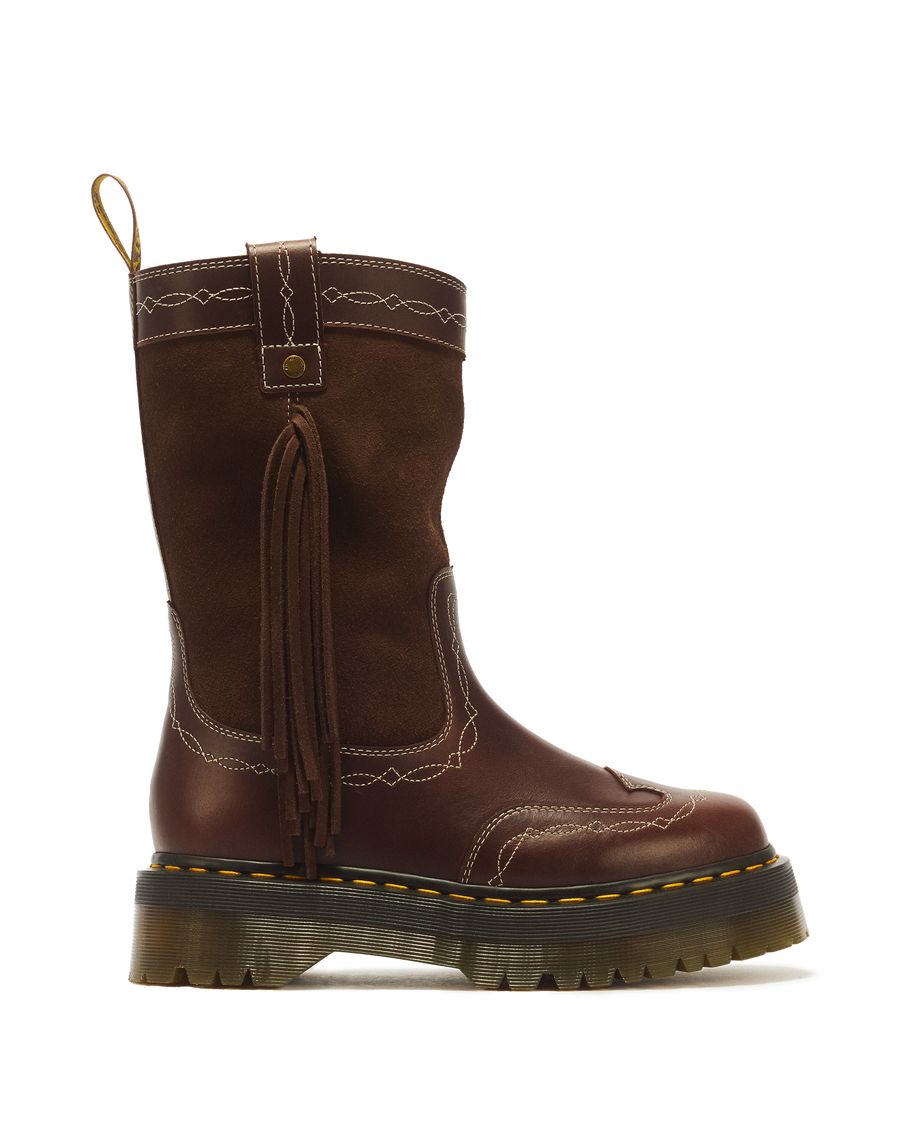 Desert Rodeo Quad Mid Leather & Suede Boots - view 1