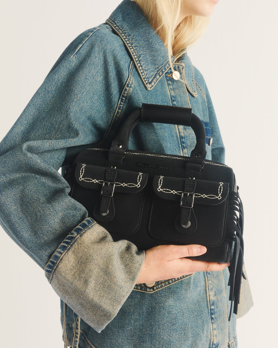 Top Handle Desert Rodeo Leather & Suede Bag - view 2