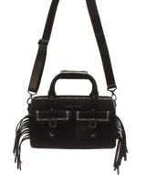 Top Handle Desert Rodeo Leather & Suede Bag - view 4