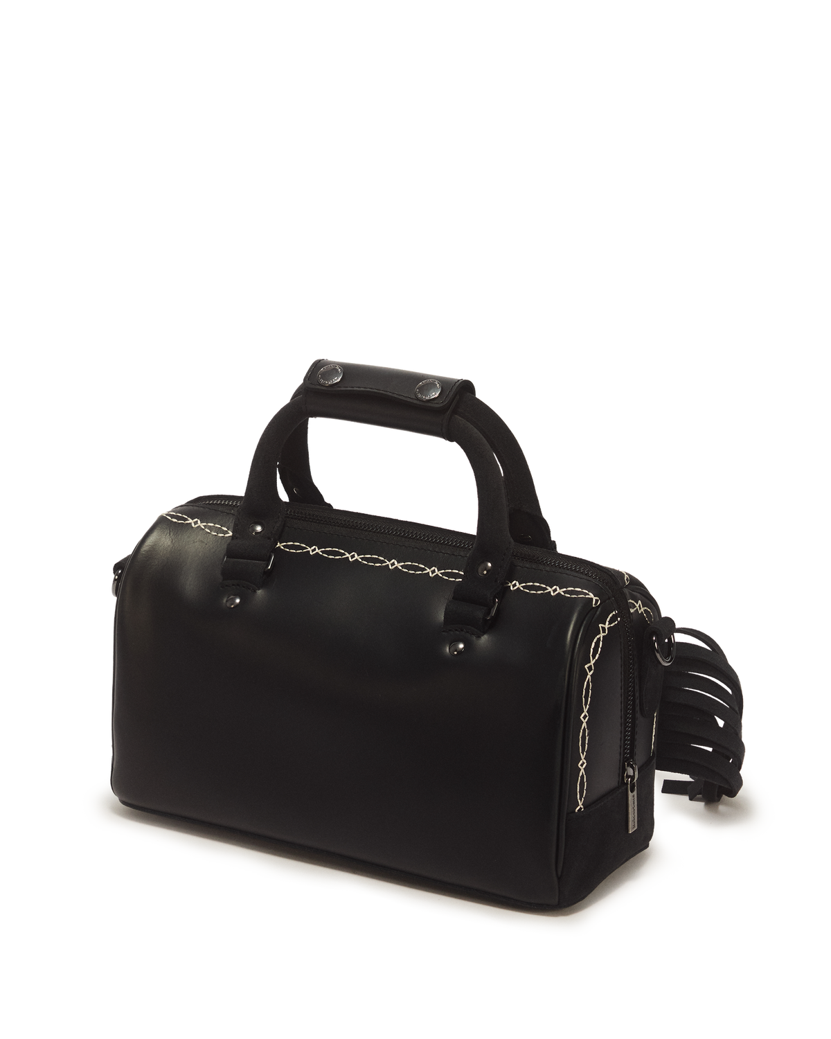 Top Handle Desert Rodeo Leather & Suede Bag - view 7