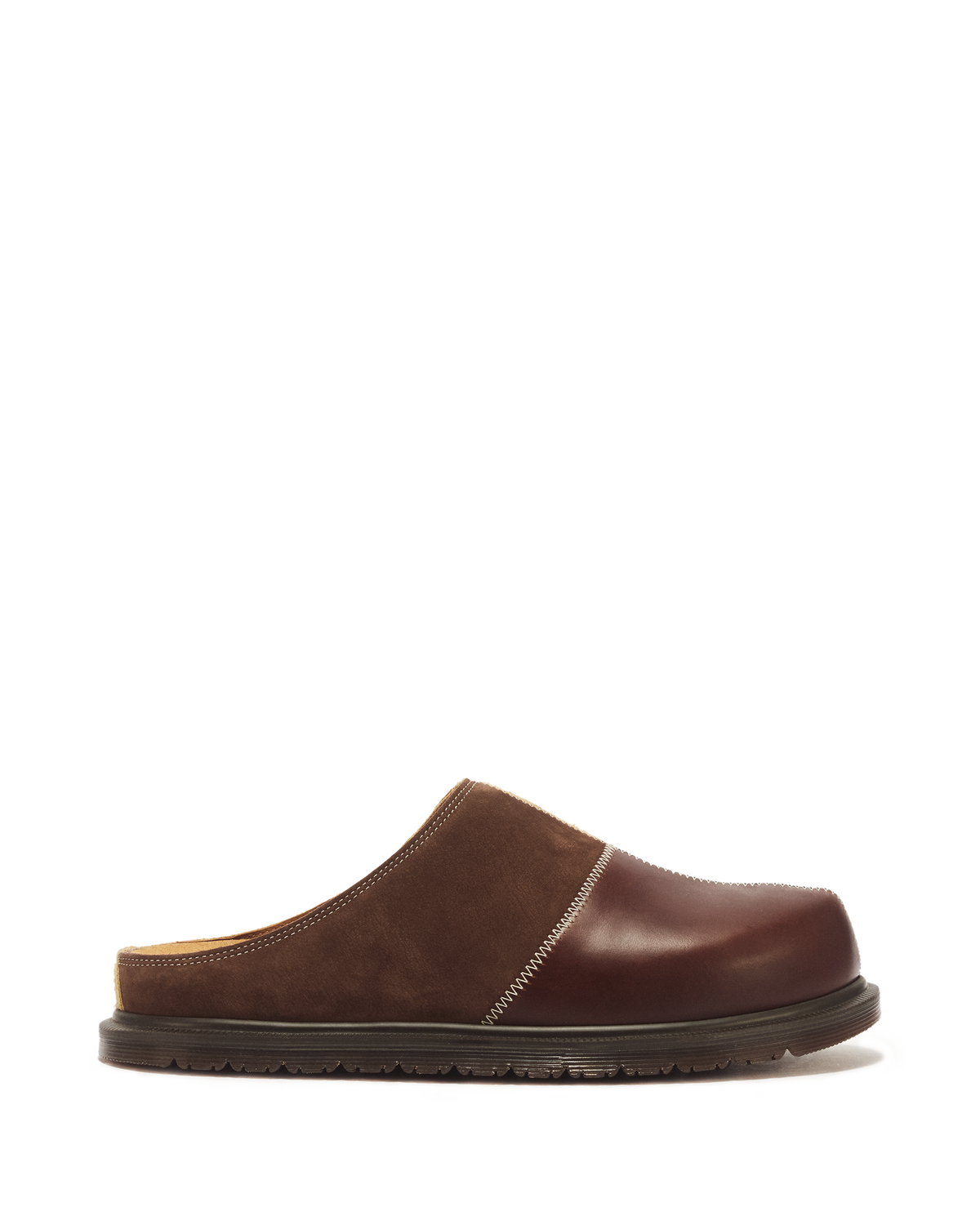 San Patchwork Leather & Nubuck Mules - view 1