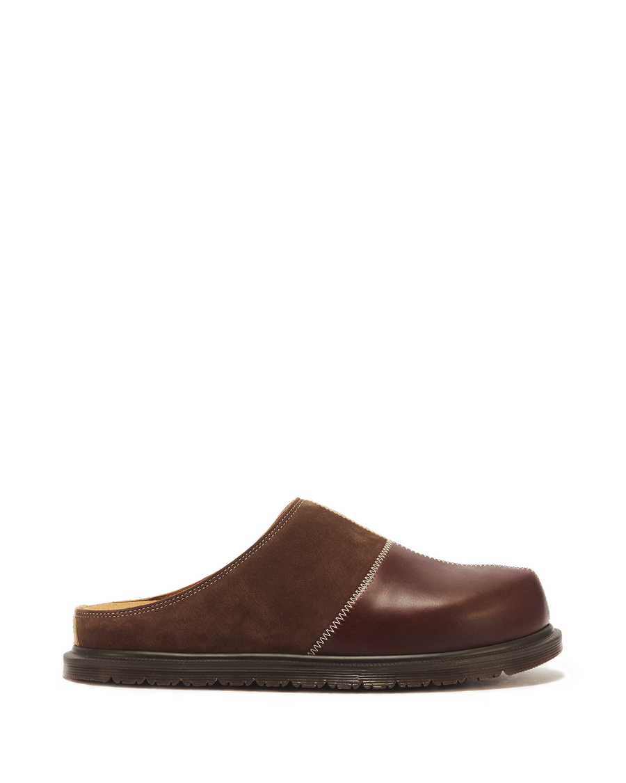 San Patchwork Leather & Nubuck Mules - view 1
