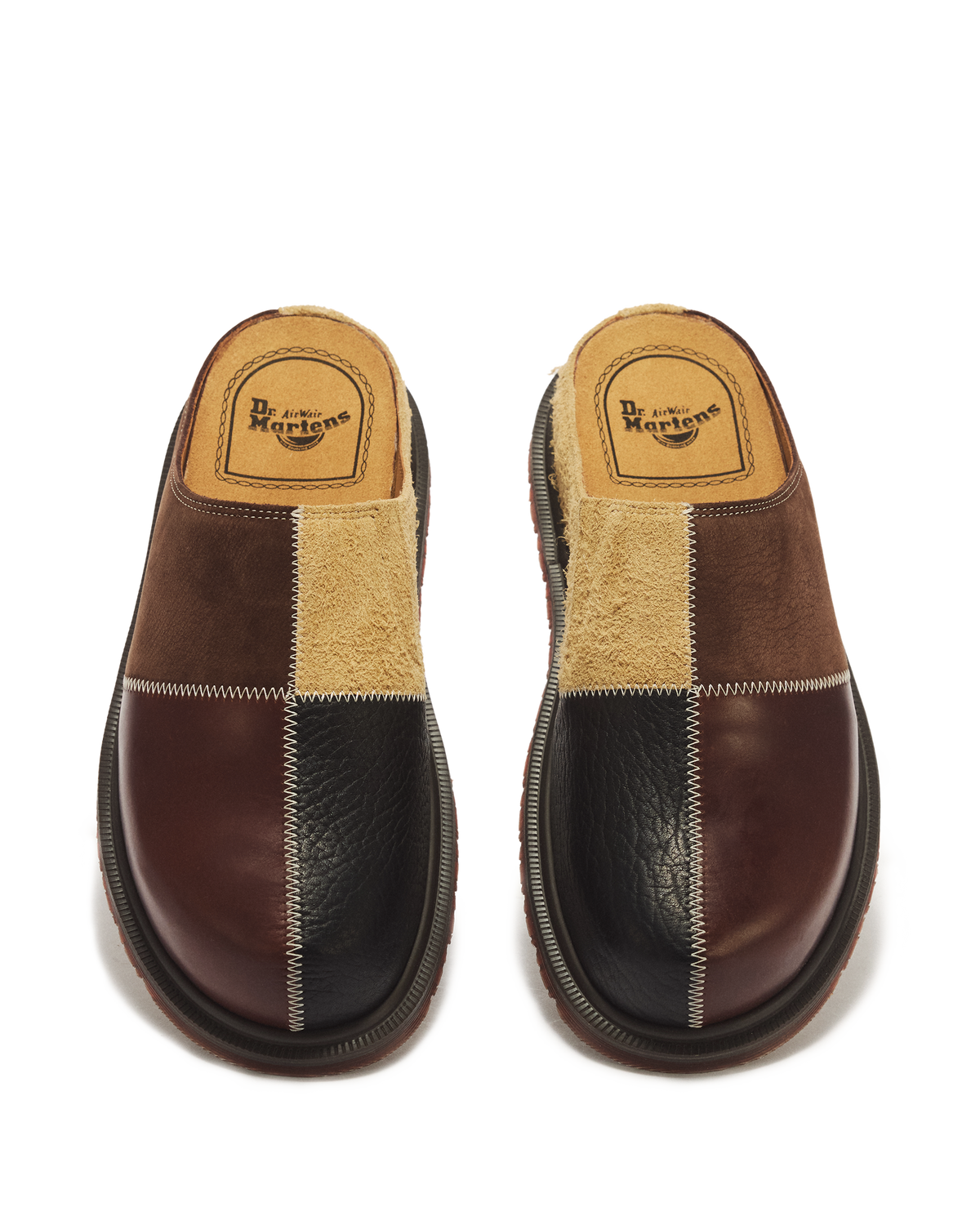 San Patchwork Leather & Nubuck Mules - view 6