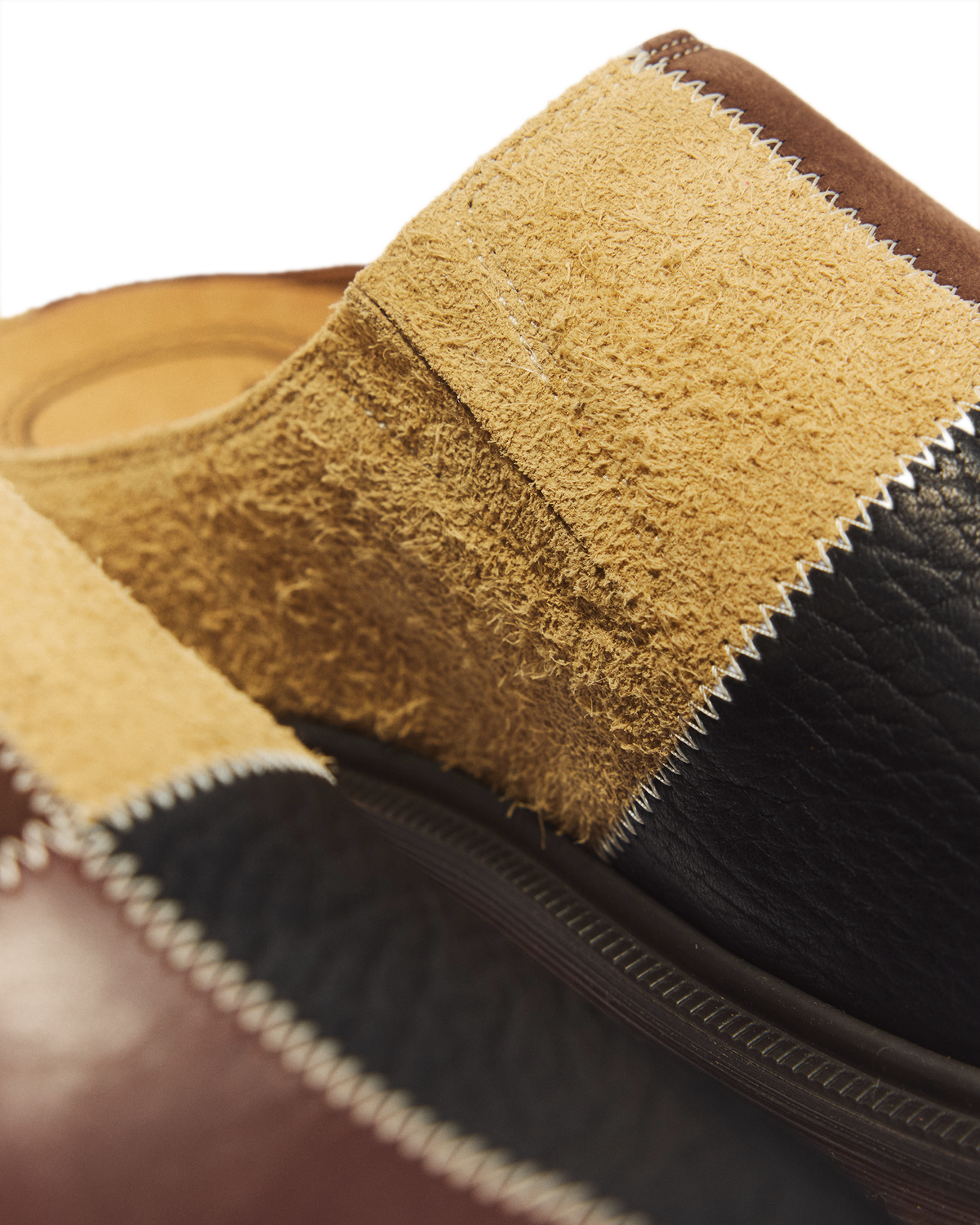 San Patchwork Leather & Nubuck Mules - view 10