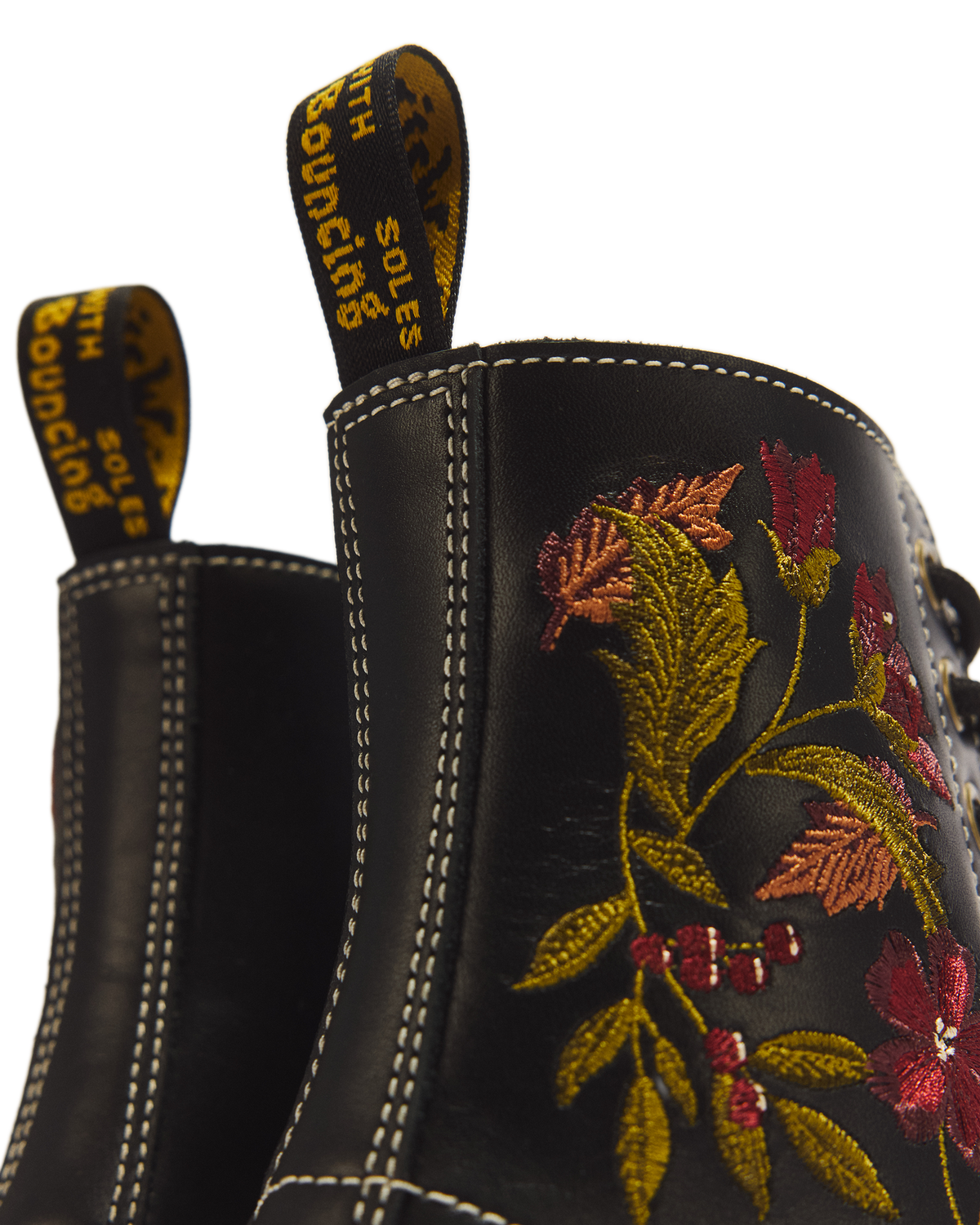 1460 Pascal Floral 8 Eye Wanama Leather Lace Up Boots - view 8