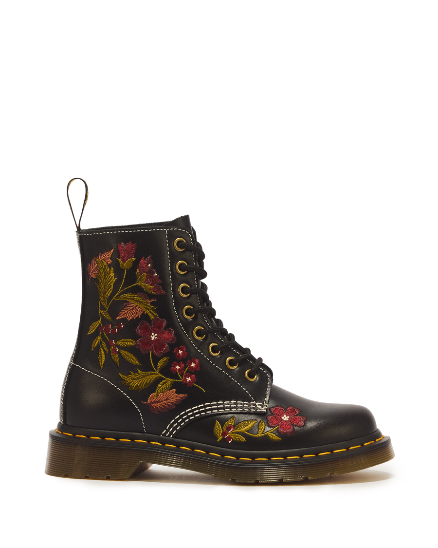 1460 Pascal Floral 8 Eye Wanama Leather Lace Up Boots - view 1