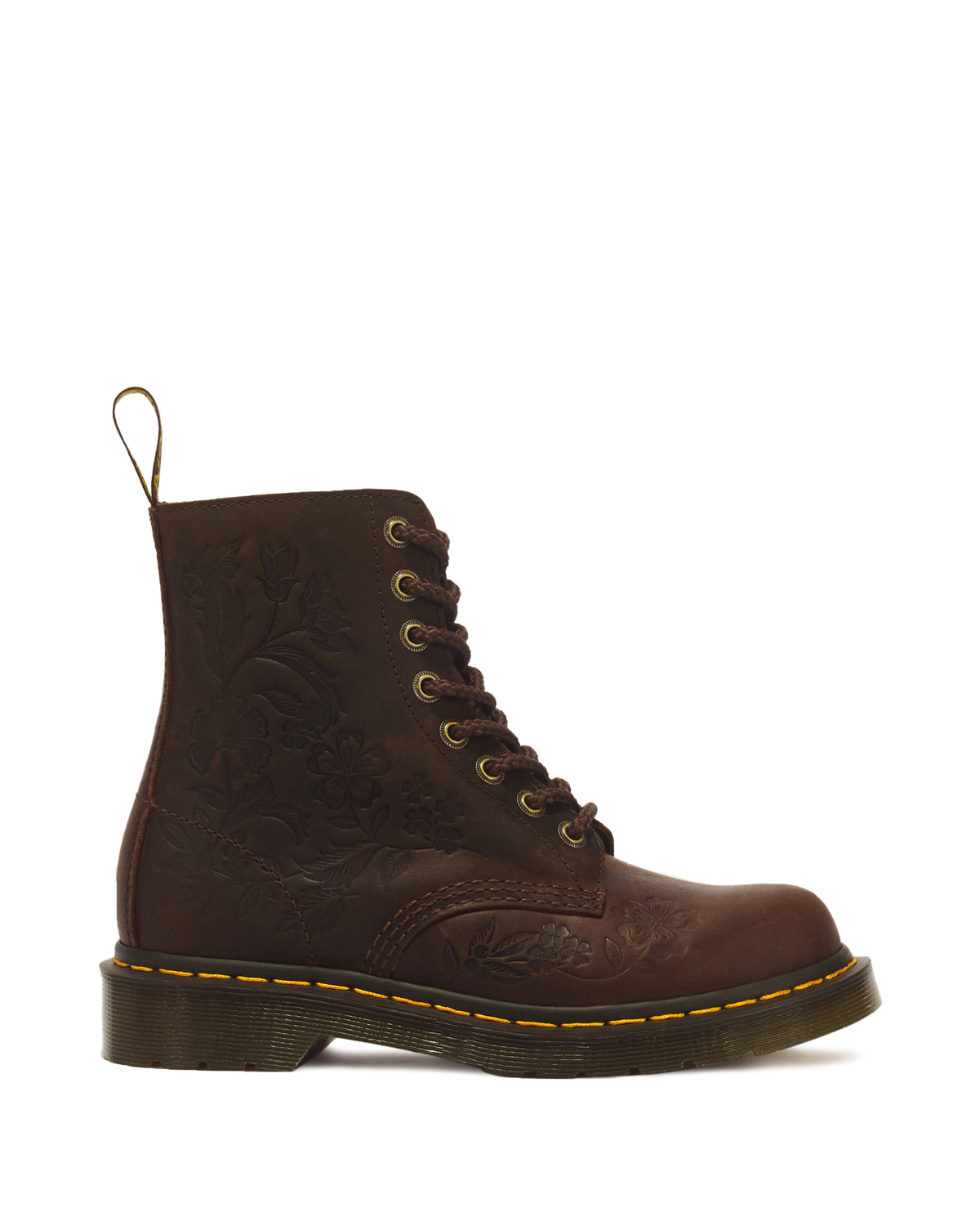1460 Pascal Deboss Floral 8 Eye Crazy Horse Leather Boots - view 1