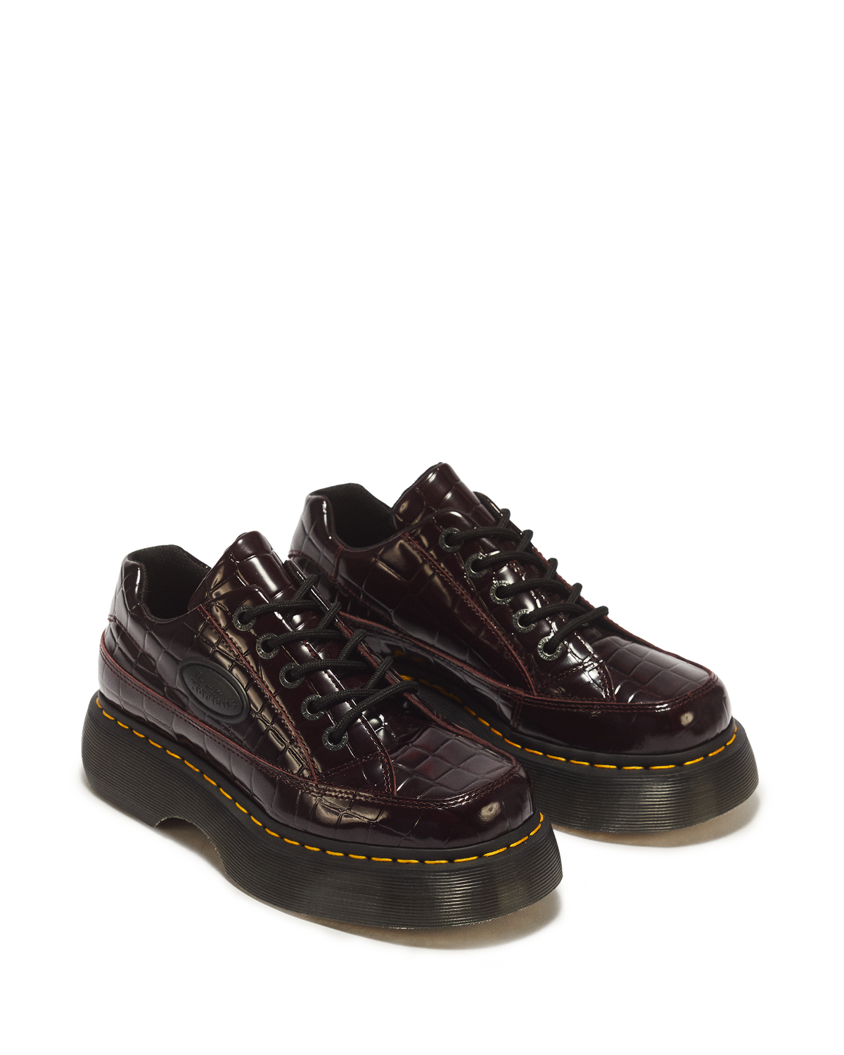 Buzz 5 Eye Croc Emboss Leather Shoes - view 5