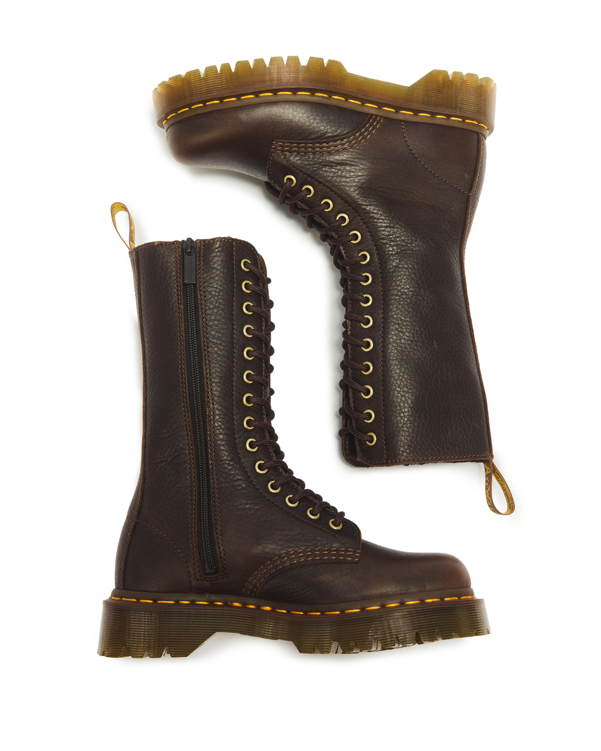1B99 Bex 14 Eye Ambassador Leather Lace Up Boots - view 4