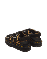 Zebzag Leopard Hair On Leather Sandals - view 8
