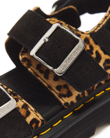 Zebzag Leopard Hair On Leather Sandals - view 5