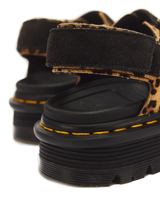 Zebzag Leopard Hair On Leather Sandals - view 10