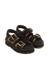 Zebzag Leopard Hair On Leather Sandals - view 7