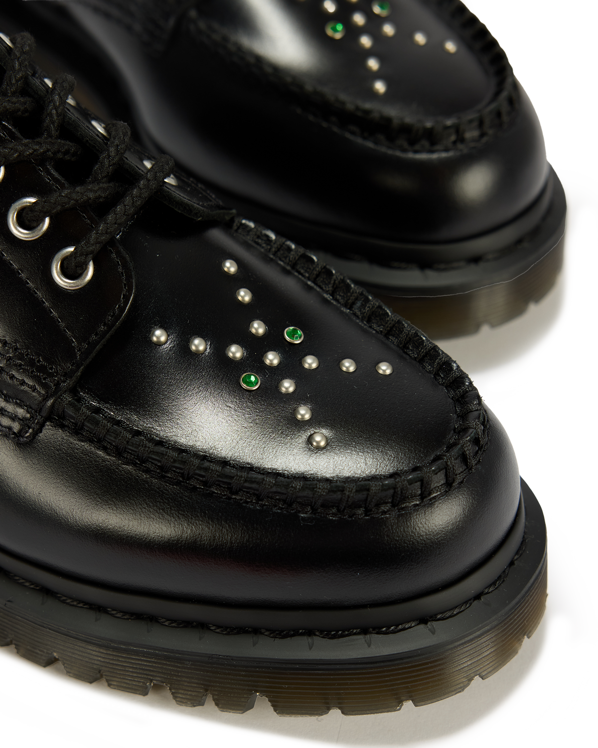 Lowell Stud Analine Leather Moc Toe Shoes - view 2
