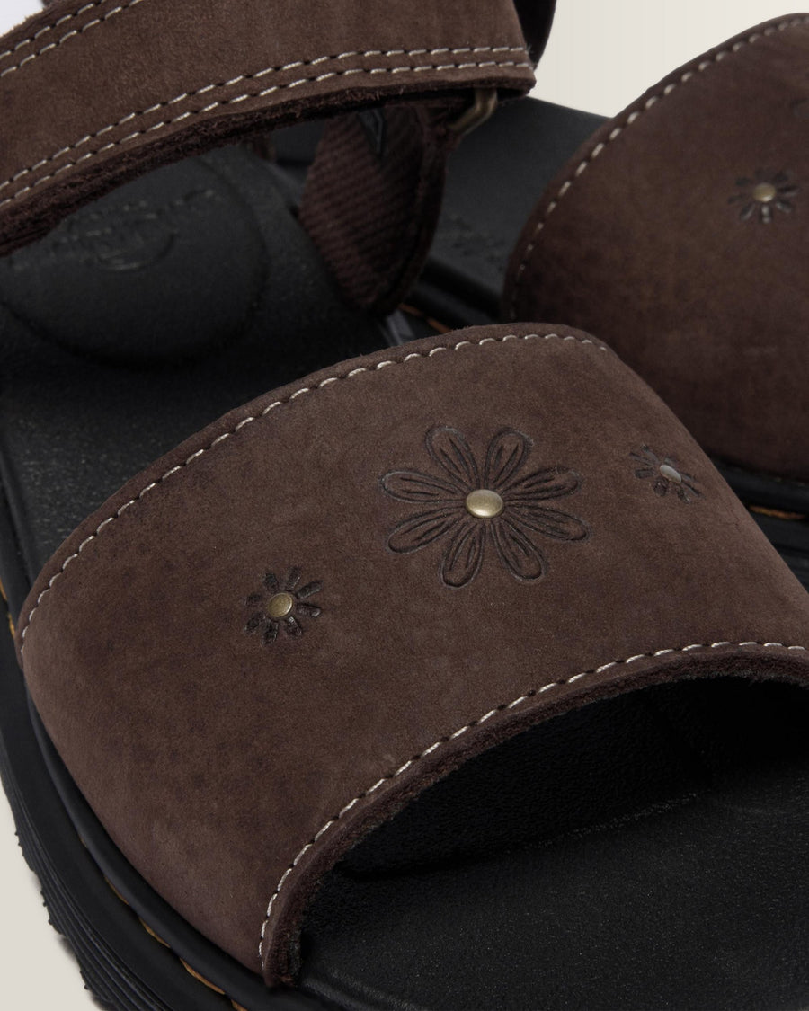 Toddler Marlowe Flower Debossed Nubuck Strap Sandals - view 2