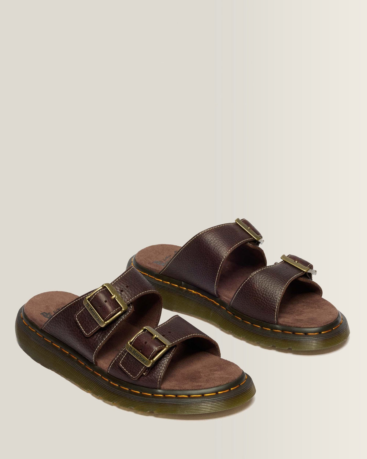 Josef Slide Grizzly Leather Sandals - view 4