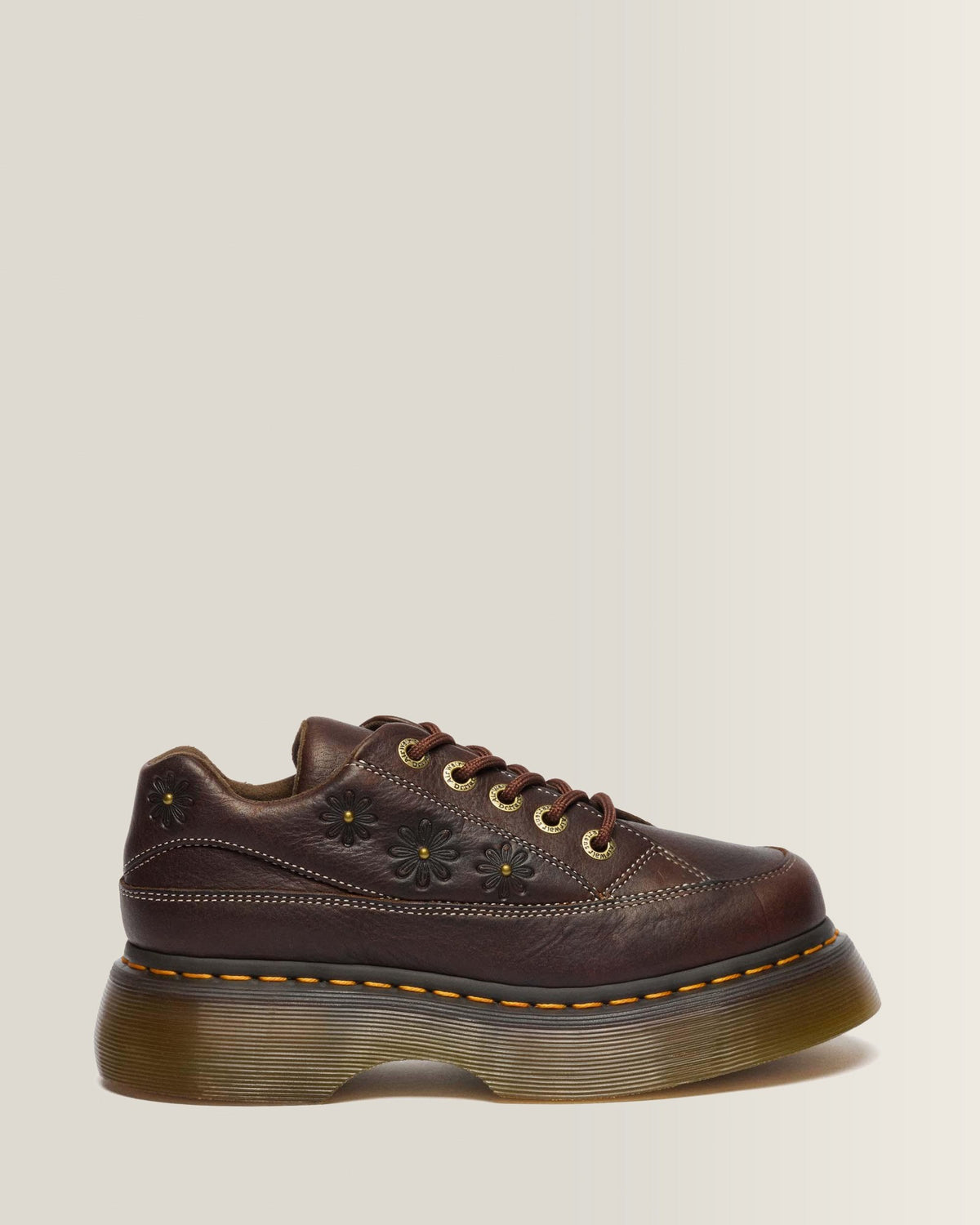 Buzz 5-Eye Flower Grizzly Leather Shoes - view 1