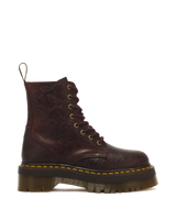 Jadon Floral Emboss 8 Eye Crazy Horse Leather Platform Boots - view 1