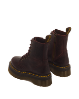 Jadon Floral Emboss 8 Eye Crazy Horse Leather Platform Boots - view 6