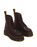 Jadon Floral Emboss 8 Eye Crazy Horse Leather Platform Boots - view 5