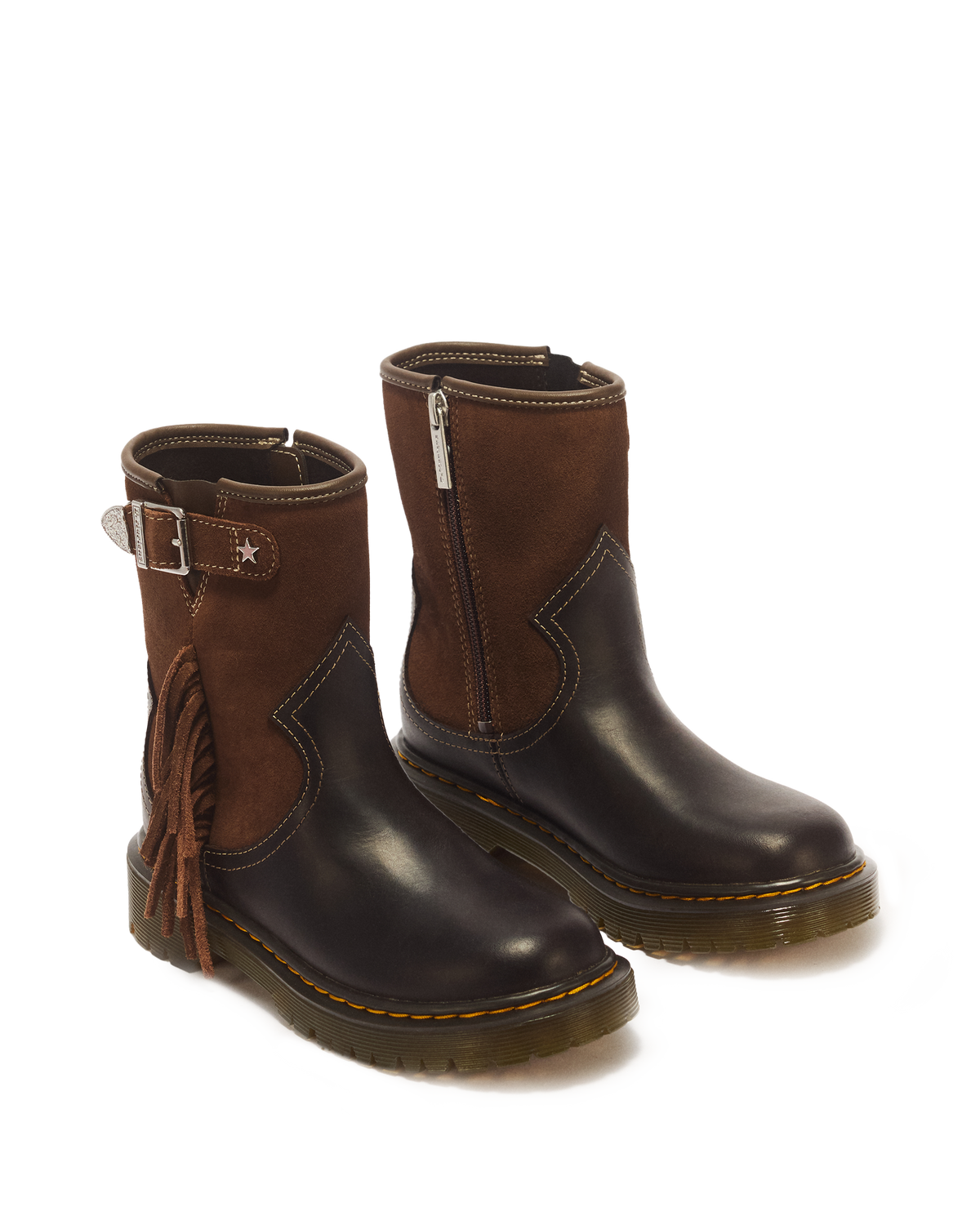 Genaya Desert Rodeo Junior Leather & Suede Rigger Boots - view 5