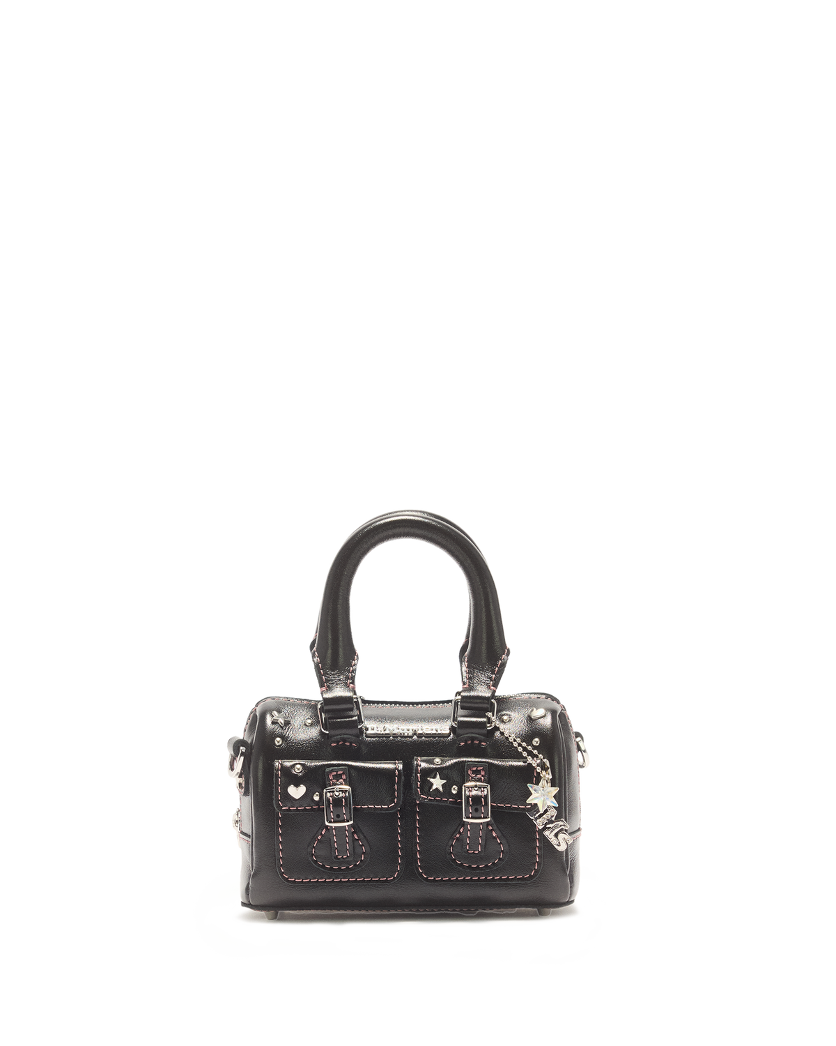 Mini Top Handle Milled Gloss Leather Bag - view 1