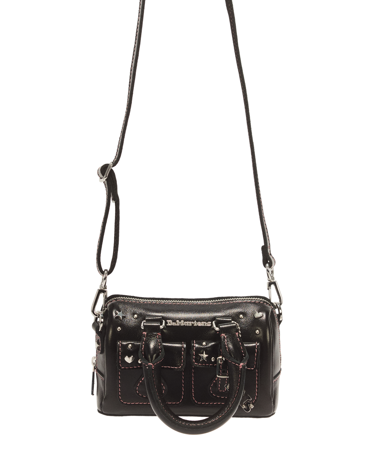 Mini Top Handle Milled Gloss Leather Bag - view 4