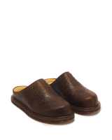 San Floral Emboss Crazy Horse Leather Mules - view 5