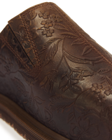 San Floral Emboss Crazy Horse Leather Mules - view 3