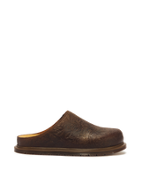 San Floral Emboss Crazy Horse Leather Mules - view 1