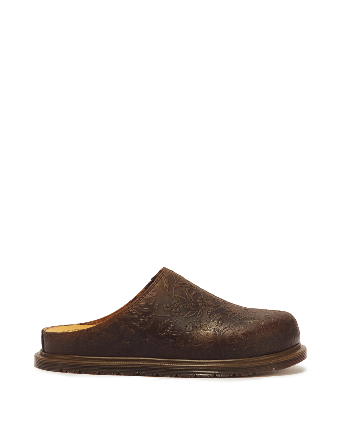 San Floral Emboss Crazy Horse Leather Mules - view 1