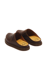 San Floral Emboss Crazy Horse Leather Mules - view 6