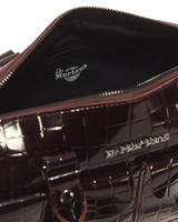 Top Handle Croc Emboss Leather Bag - view 6