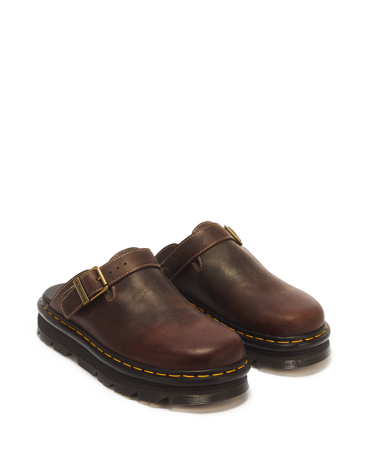 Zebzag Crazy Horse Leather Mules - view 6