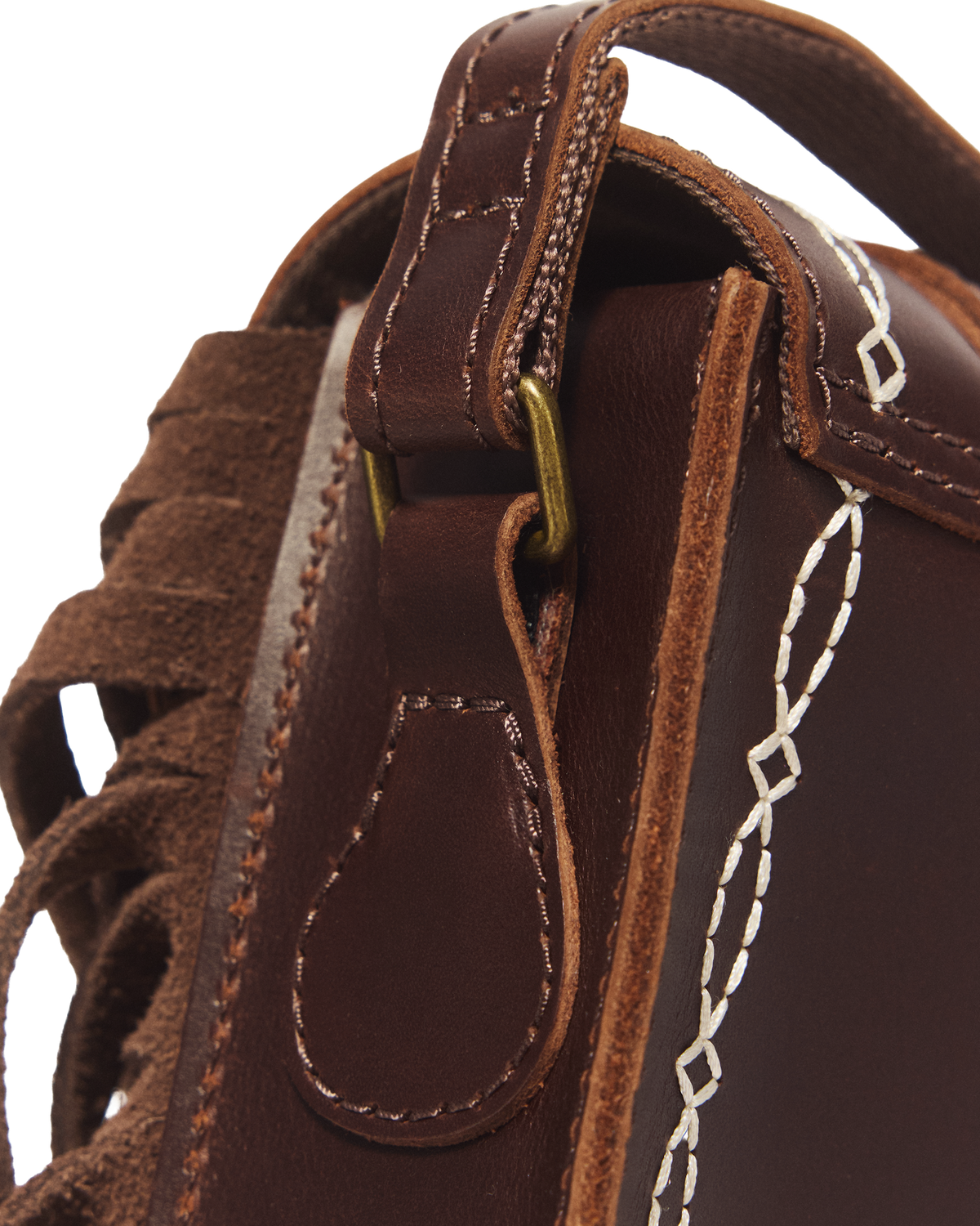 7 Inch Desert Rodeo Leather & Suede Satchel - view 3